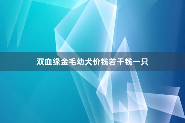 双血缘金毛幼犬价钱若干钱一只